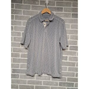 Johnston & Murphy Men's Gray Short Sleeve Polo‎ Shirt Size XL Modal Polyester